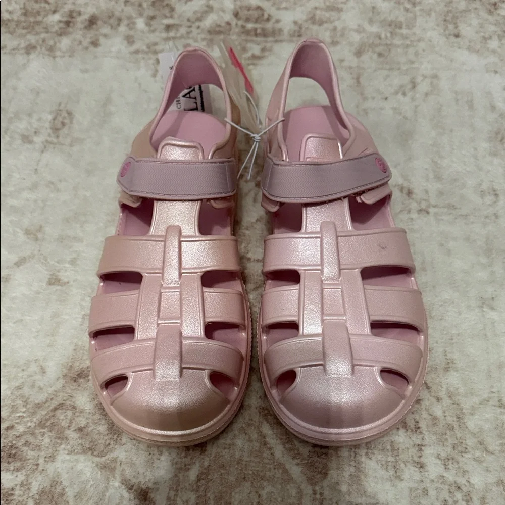 🆕 The Children's Place Shimmering Pink Kids Sandals Girls size 5